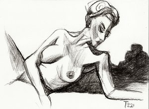 Schizzo di nudo sensuale