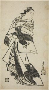 Figura di donna in piedi da Torii Kiyomasu I