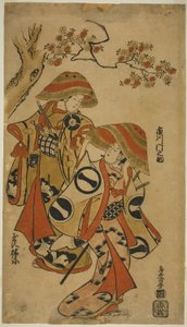 Gli Attori Ichikawa Monnosuke I e Tamazawa Rinya da Torii Kiyomasu I