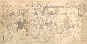 Scena dalla vendetta di Chushingura dei 47 leali rivenditori da Torii Kiyomine