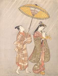 Komachi che prega per la pioggia da Torii Kiyomitsu.