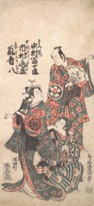 Scena dal Dramma Matsu wa tai fusuma no wakesato da Torii Kiyomitsu