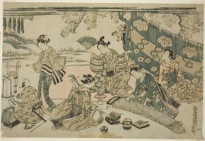 Un picnic sotto i ciliegi da Torii Kiyomitsu I