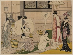 Bagno pubblico, c.1785 da Torii Kiyonaga