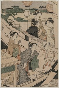 Festa in barca sul fiume Sumida da Torii Kiyonaga