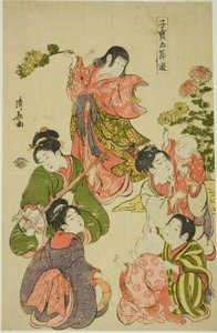 Festa del crisantemo, dalla serie "Giochi dei bambini preziosi dei cinque festival (Kodakara gosetsu asobi)".