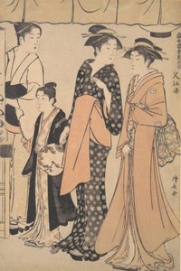 Rinfrescarsi a Nakazu, 1782 da Torii Kiyonaga