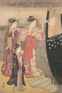 Sbarco da una Barca da Piacere sul Fiume Sumida da Torii Kiyonaga