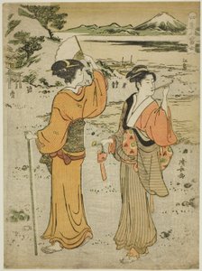 Enoshima, dalla serie "Il Monte Fuji nelle quattro stagioni" da Torii Kiyonaga