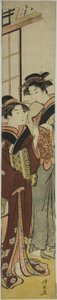 Geisha che parla con la sua cameriera da Torii Kiyonaga