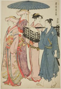 Andare a un picnic, dalla serie "Un Broccato di Modi Orientali" da Torii Kiyonaga