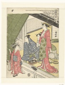 Il Nuovo Yoshiwara Dieci scene estive nella capitale orientale (titolo della serie) da Torii Kiyonaga