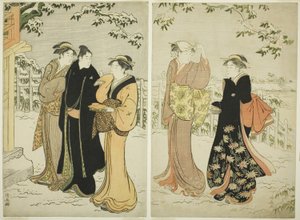 Collina di Matsuchi dopo la nevicata da Torii Kiyonaga