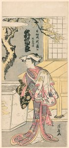 Nakamura Tomijuro I come volpe femmina nella scena del dramma, Chigo Torii Tobiiri Gitsune da Torii Kiyonaga