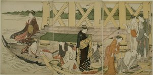 Barche da piacere sotto il ponte Azuma da Torii Kiyonaga