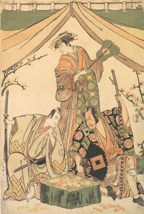 Scena del dramma Oakinai Hiru-ga-Koshima, 1784-85 da Torii Kiyonaga