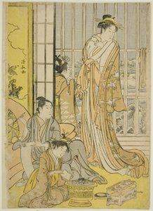 Mattina nevosa nei quartieri del piacere (Seiro yuki no ashita) da Torii Kiyonaga