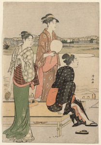 Crepuscolo estivo sulle rive del fiume Sumida da Torii Kiyonaga