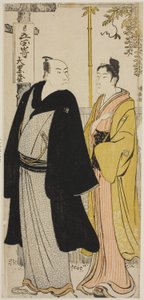Gli attori Nakamura Nakazo I e Azuma Tozo, da una serie senza titolo di stampe che mostrano attori nella vita privata da Torii Kiyonaga