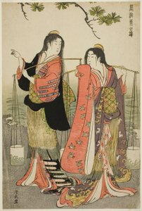 Le fanciulle di Suma, dalla serie "Un broccato di costumi orientali" da Torii Kiyonaga