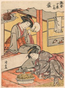 Il contadino (No) dalla serie Bellezze che illustrano le quattro classi sociali (Adesugata shi no ko sho) da Torii Kiyonaga