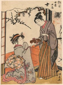Il Samurai (Shi) dalla serie Bellezze che illustrano le quattro classi sociali (Adesugata shi no ko sho) da Torii Kiyonaga
