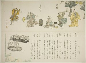 La danza di Saruwaka da Torii Kiyonaga