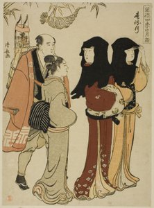 Il Dodicesimo Mese (Harumachizuki), dalla serie "Visite Mensili alla Moda ai Luoghi Sacri nelle Quattro Stagioni (Furyu shiki no tsuki mode)" da Torii Kiyonaga