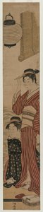 Due geisha su un balcone da Torii Kiyonaga