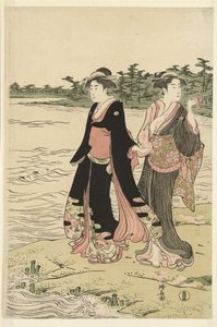 Traghetto sul fiume Sumida da Torii Kiyonaga