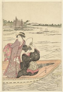 Traghetto sul fiume Sumida da Torii Kiyonaga