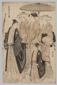 Donna di Yoshiwara e assistenti, 1752-1815