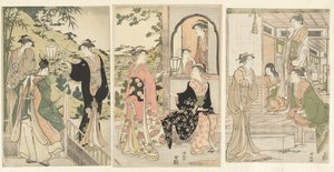 Yoshitsune porta una serenata a Joruri hime