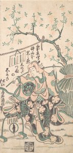 Yamamoto Iwanojo, figlio di Yamamoto Kyoshiro, come Shinoda Zuma in un atto di Shosa, 1747 da Torii Kiyonobu II