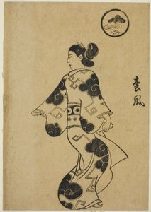 Matsukaze, da "Album di cortigiane (Keisei ehon)" da Torii Kiyonobu I