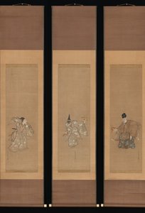 La danza Noh propizia Okina da Toriyama Sekien