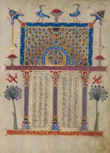 Pagina della Tavola dei Canoni