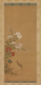 Quaglia e fiori autunnali, fine XVII secolo da Tosa Mitsuoki