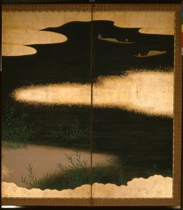 Schermo a sei pieghe che raffigura racconti di Ise da Tosa Mitsuoki