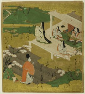 Illustrazione del Racconto di Genji, capitolo 5 Waka-Murasaki da Tosa School