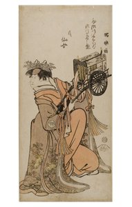 Attore Kabuki Segwa Kikunojo III in ruolo femminile (onnagata) (stampa su legno su carta)