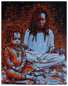 Madre e bambino in armonia da Tosin Oyeniyi