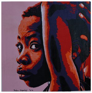 Lo sguardo intenso di una giovane donna da Tosin Oyeniyi