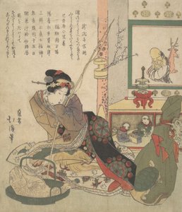 Bijin Urashima e i Sette Dei della Fortuna Shichi-fuku-jin da Totoya Hokkei