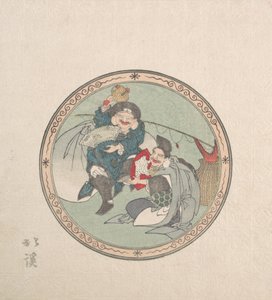 Ebisu e Daikoku, due dei sette dei della buona fortuna, XIX secolo