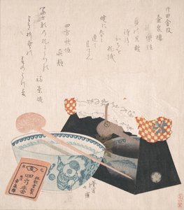 Cuscino per Donne e una Ciotola, XIX secolo da Totoya Hokkei