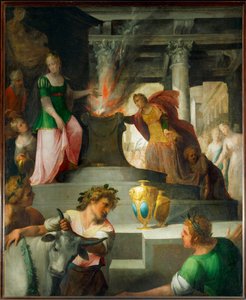 Hyante e Climene che sacrificano a Venere (dipinto su tela)