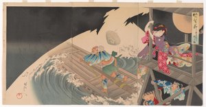 Take no hitofushi, Yaguchi da Toyohara Chikanobu
