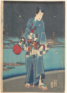 Genji moderno - Osservazione delle lucciole (Imayō Genji Shiken Hotaru Asobi) da Toyohara Kunichika