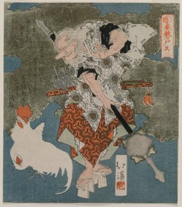 Accanto a un gallo bianco e una gallina, dalla serie La grotta di primavera, 1825
